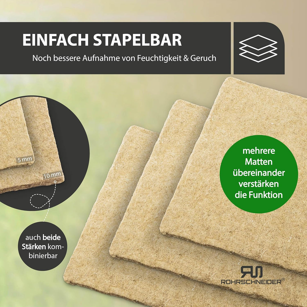 Rohrschneider Nager Hanfmatte Stärke 0,5 cm Verschiedene VE (5) (5er Set, 5mm) 5mm 5er Set, 5mm 5er