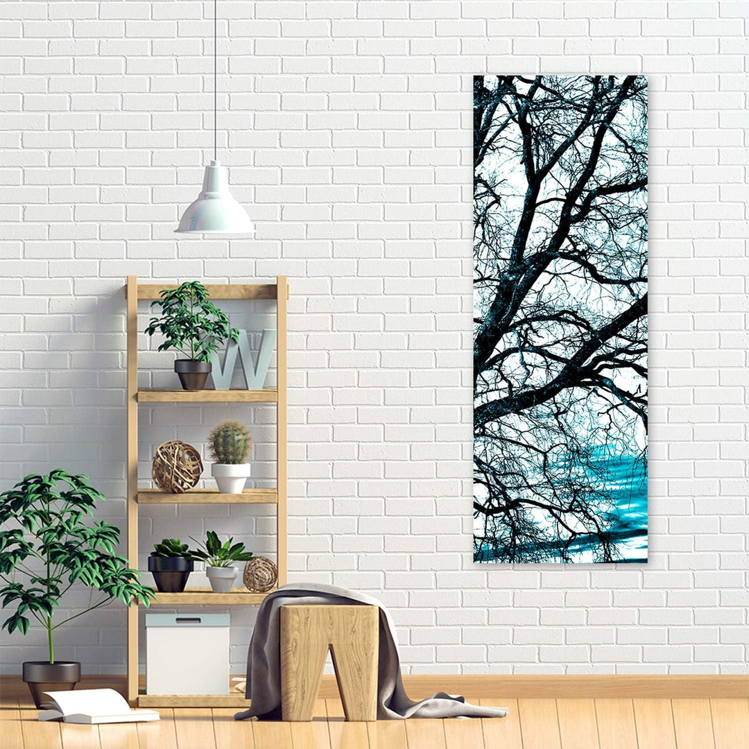 Feeby Leinwand Bilder - Natur - Wald - 40x100 cm- Deko Wohnzimmer - Wandbilder Schlafzimmer - Deko A