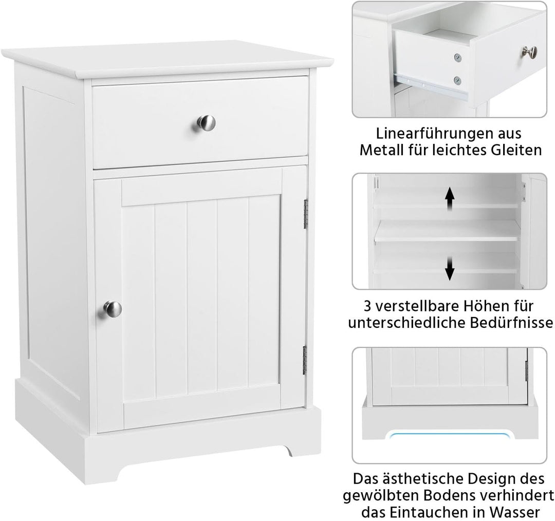 Yaheetech Nachtschrank Kommode Boxspringbett Nachttisch Nachtkommode mit Stauraum 40 x 35 x 60 cm Sc