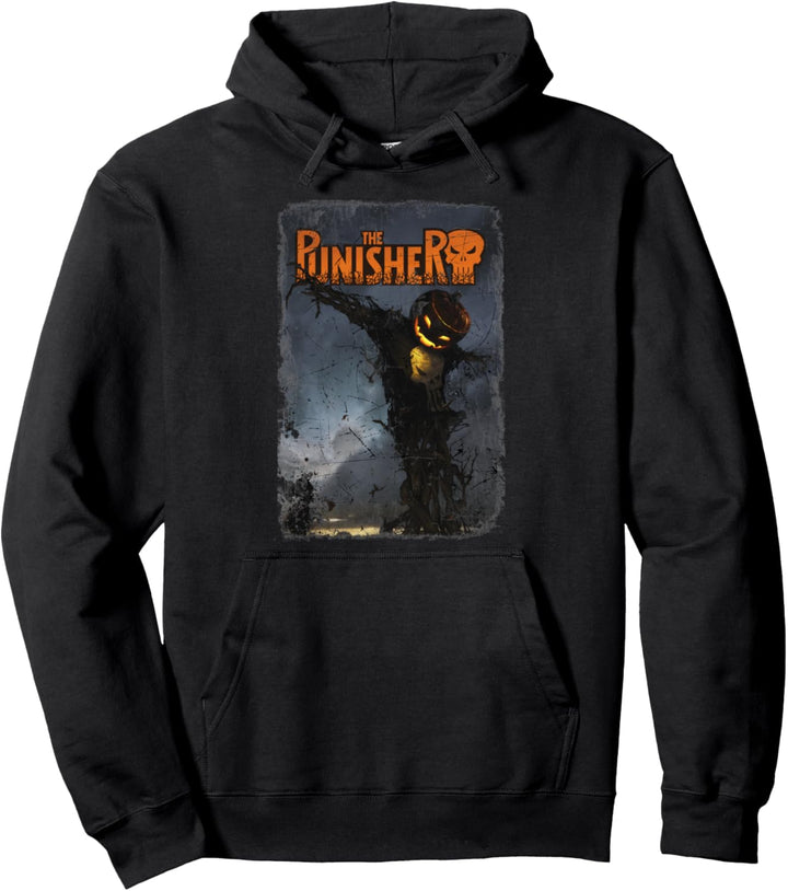 Marvel The Punisher Pumpkin Head Scarecrow Cover Pullover Hoodie