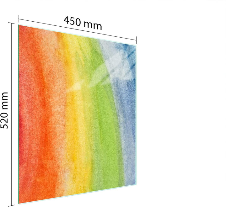 TMK ArtDeko Herdabdeckplatte 45x52 Einteilig Glas Induktion Herdschutz Spritzschutz Glasplatte Deko