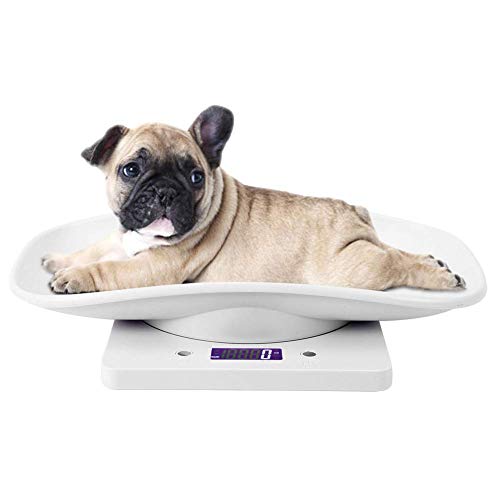 Ymiko 10kg / 1g Digitale tragbare Katze Hund Hamster Haustier Messwaage mit Tablett elektronische