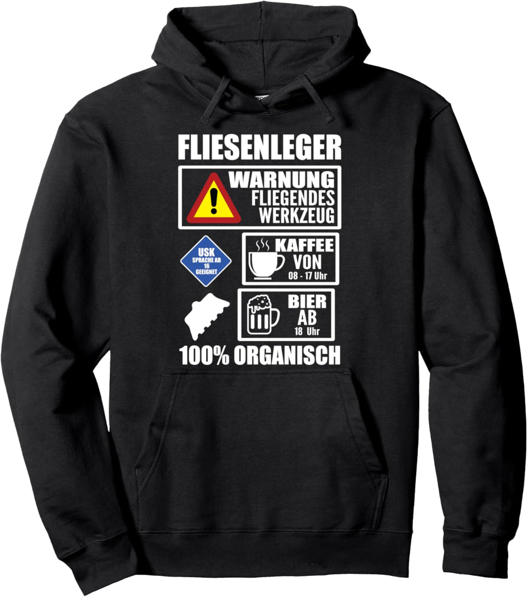 Geschenk-Idee für Handwerker Fliesenleger, Motiv-Sprüche Pullover Hoodie
