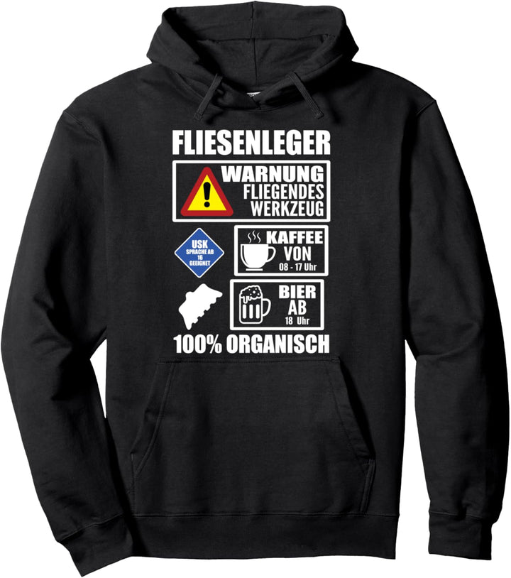 Geschenk-Idee für Handwerker Fliesenleger, Motiv-Sprüche Pullover Hoodie