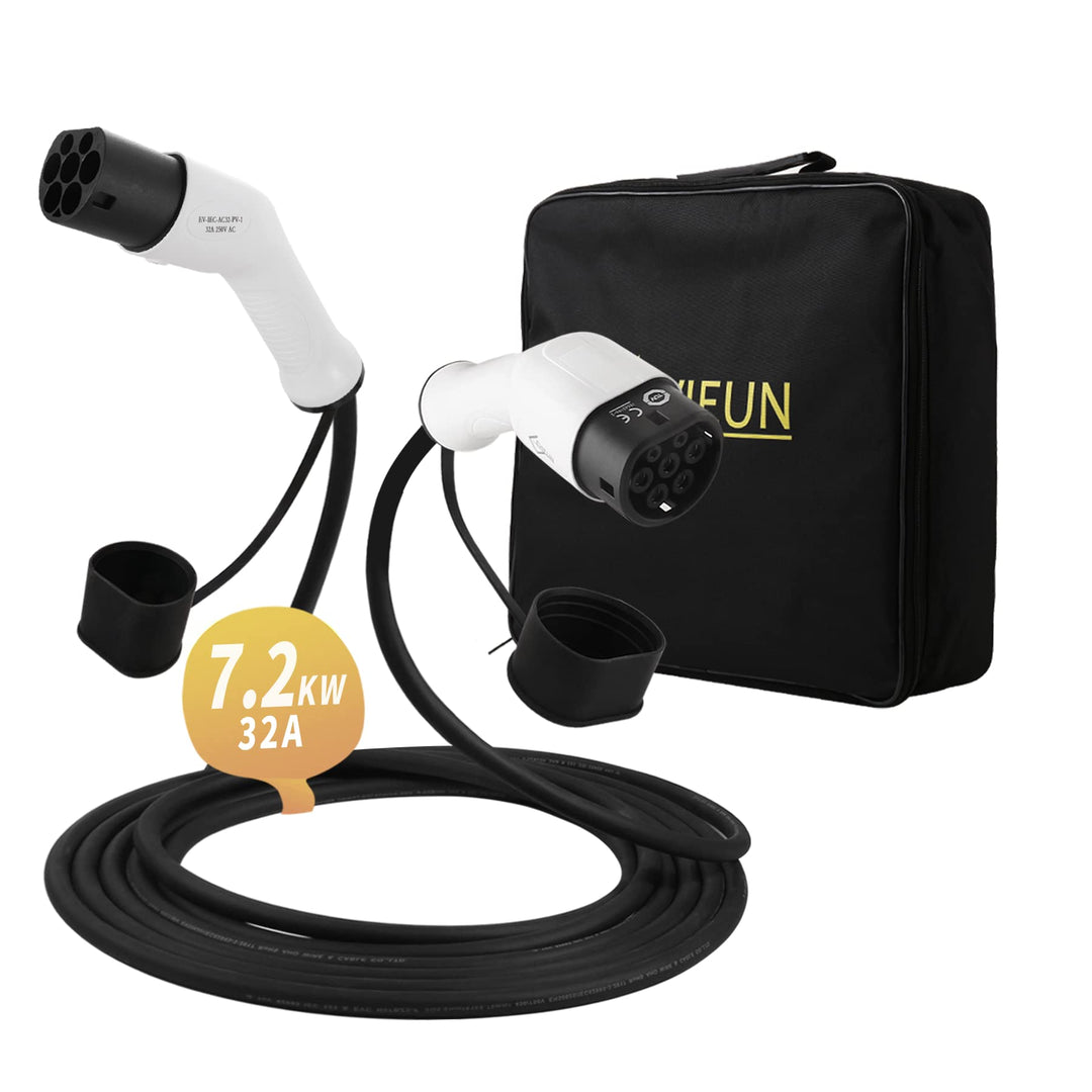 Typ 2 Ladekabel 7.2kW 1-Phasig 32A, 5m Mode 3 Ladekabel Typ 2 auf Typ 2 für alle Elektrofahrzeuge/PH