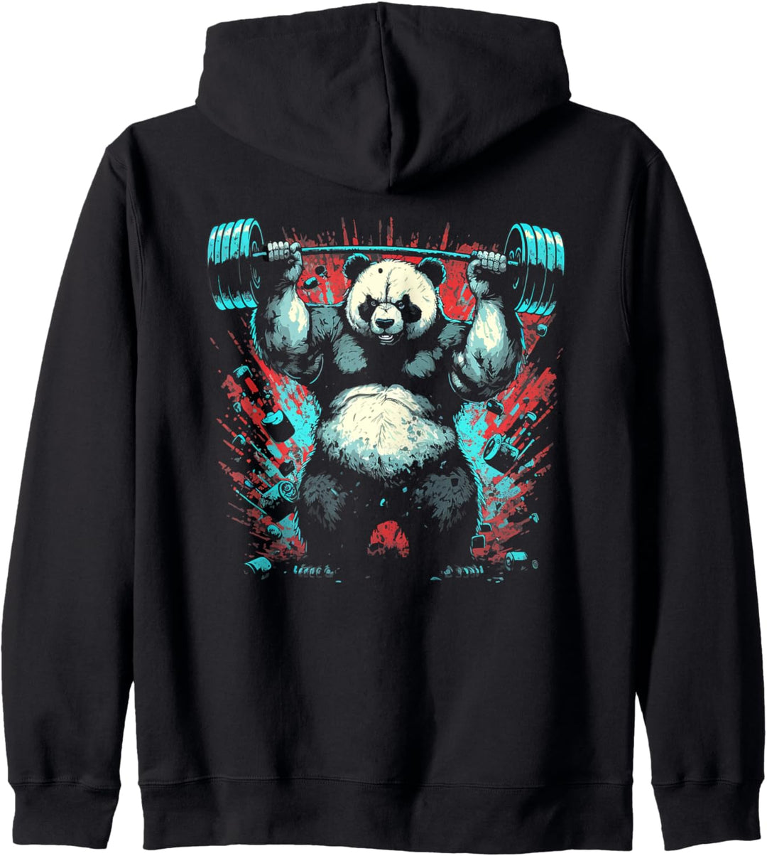 Panda Deadlift Gym Bodybuilding Fitnesstrainer (Kunst auf dem Rücken) Kapuzenjacke