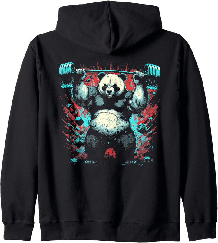 Panda Deadlift Gym Bodybuilding Fitnesstrainer (Kunst auf dem Rücken) Kapuzenjacke