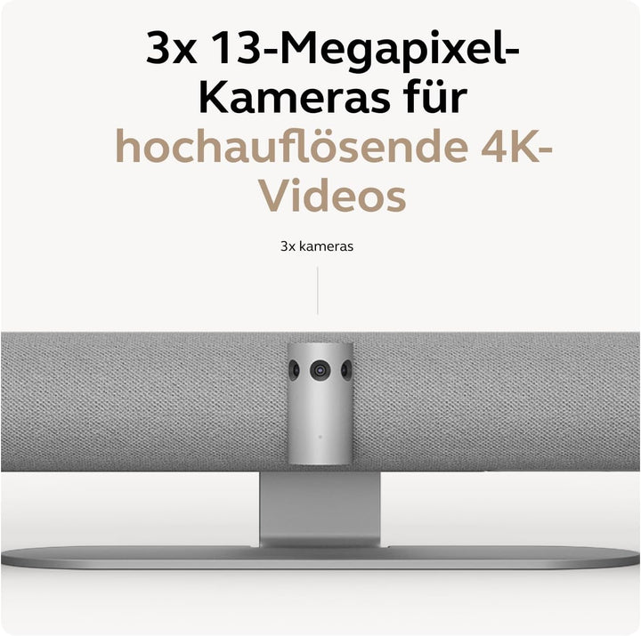 Jabra PanaCast 50 Videokonferenz Kamera Panorama Webcam 4K mit Videokonferenzsystem für kleine & mit