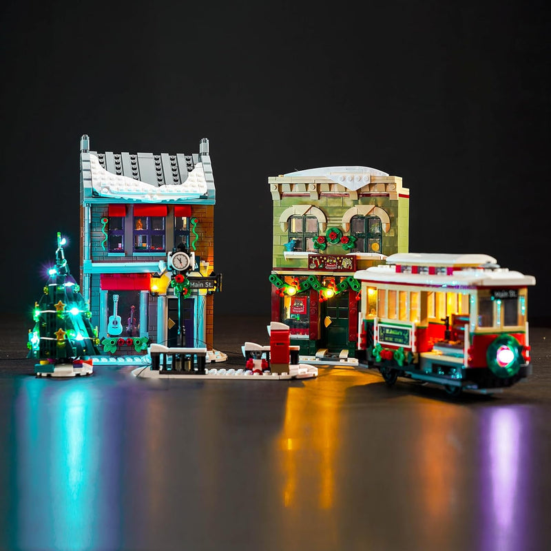 Led Licht Set für Lego 10308 Holiday Main Street (Kein Lego), Dekorationsbeleuchtungsset für Lego Ho