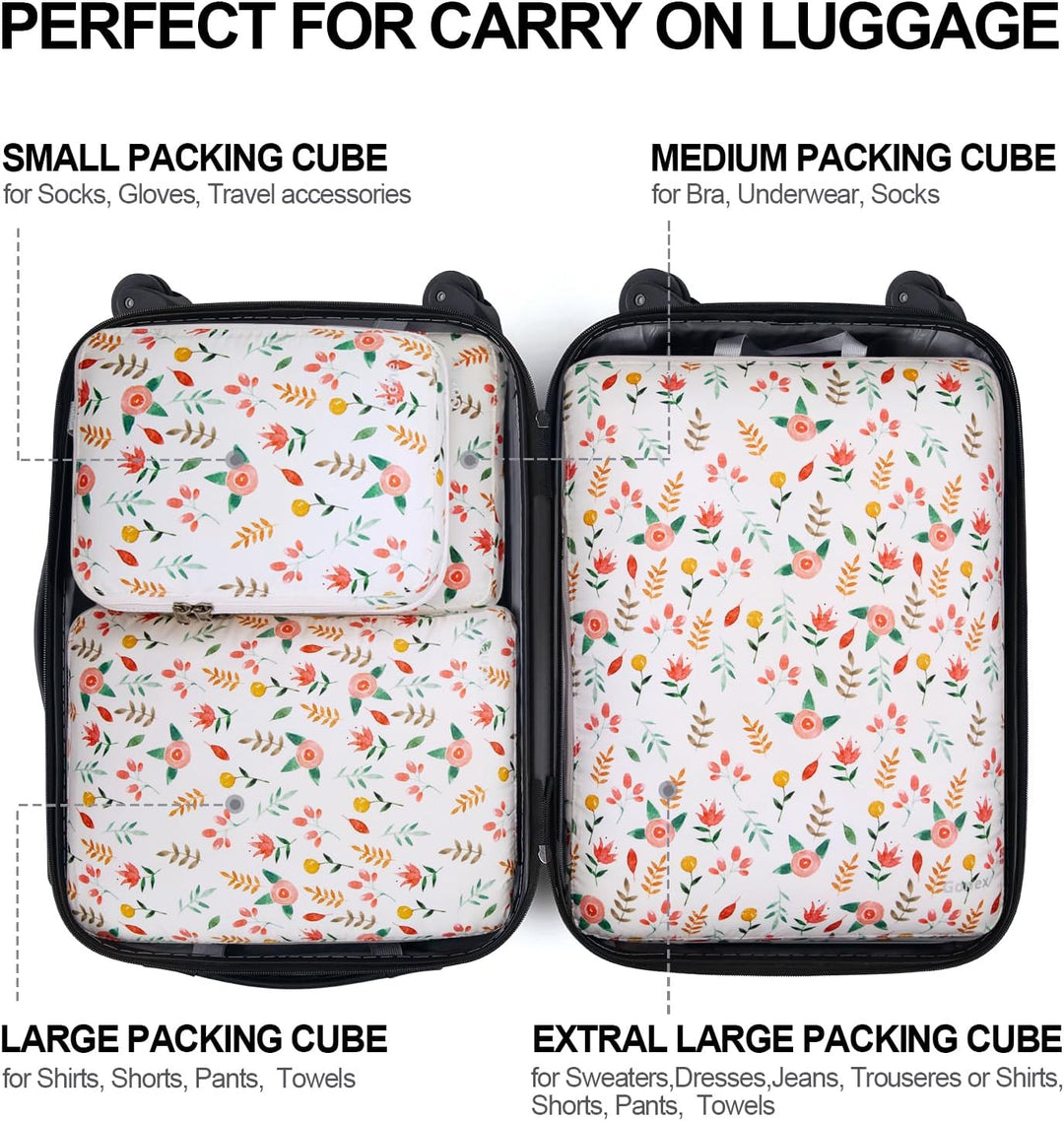 Gonex Compression Packing Cubes 4er Set, Gonex Kleidertaschen 4-teilig Verpackungswürfel, Kleidertas