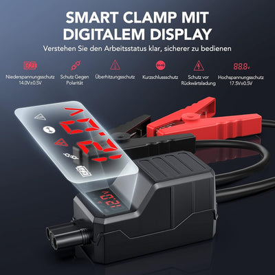 FLYLINKTECH Tragbare Auto Starthilfe Powerbank 5000A - Für bis zu 10L Benzin und 9L Dieselmotor - 12