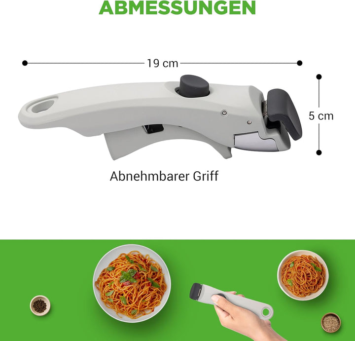 NutriChef Abnehmbarer Griff Ersatz für Topf | Ergonomisches, hitzebeständiges Design, Ein-Klick Druc