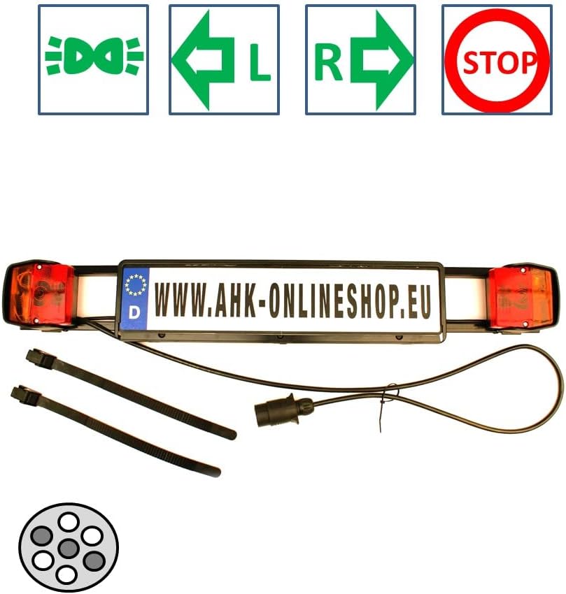 Fahrradträger Anhängerkupplung für 2 Fahrräder Heckträger AHK Fahrradheckträger - klappbar mit Schne