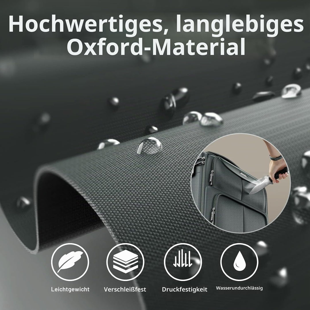 SHOWKOO Kofferset 3 Teilig Stoffkoffer Weichschale Erweiterbar Reisekoffer Leicht Haltbar Trolley Ha