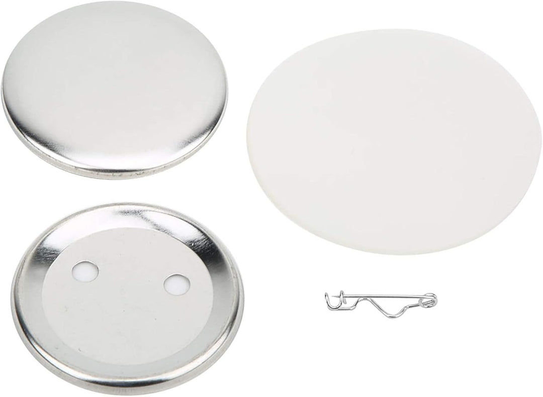 Greensen 100 Sets 56mm Abzeichen Pin Button Teile Abzeichen Herstellung Zubehör, Blank Pins für Hand