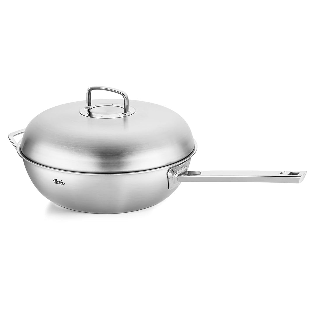 Fissler Original-Profi Collection / Edelstahl-Wokpfanne (Ø 32 cm - 6,4 L) inkl. Metall-Deckel, 5-lag