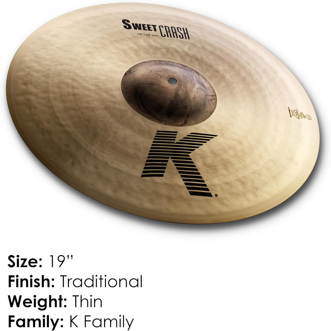 Zildjian K Zildjian Series - 19" Sweet Crash Cymbal 19 Zoll, 19 Zoll