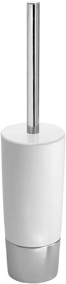 iDesign 99000EU Duetto Toilettenbürste, weiss / chrom, Weiss