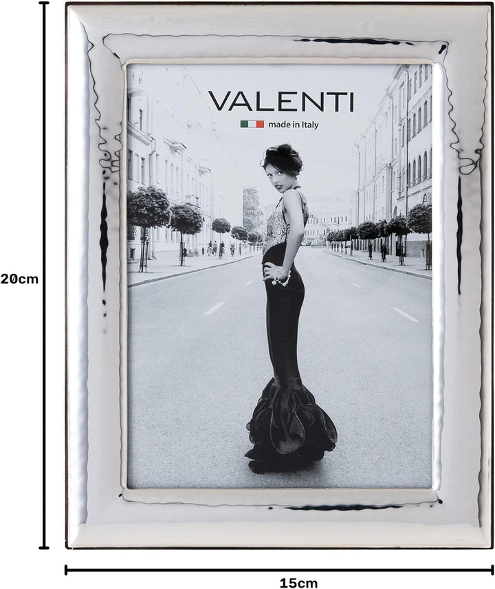Valenti&amp;Co. - Bilderrahmen - Silber in gehämmerter Optik - glänzend Hochzeit, zum Geburtstag von Fre