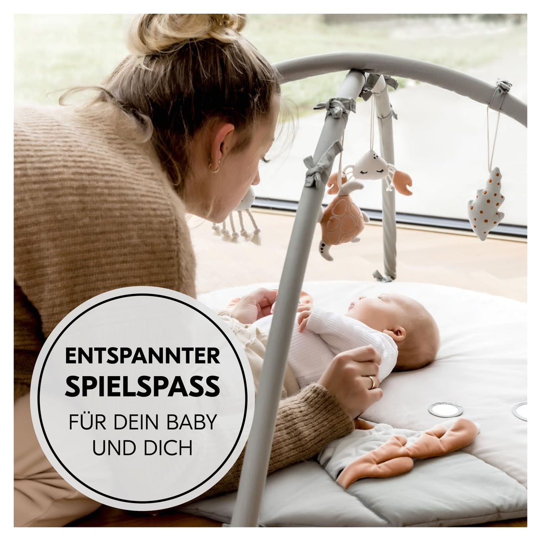 hauck Relax N Watch, Water Animals – Baby Spieldecke mit Spielbogen ab Geburt, Krabbeldecke mit Spie