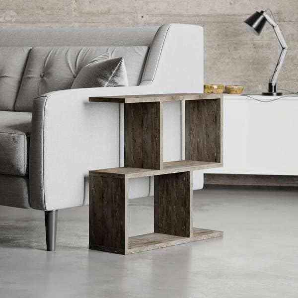 HOCUS PICUS | Moderner Holz Beistelltisch mit 2 Etagen | Vielseitiger Sofatisch, Regal-Organizer | I