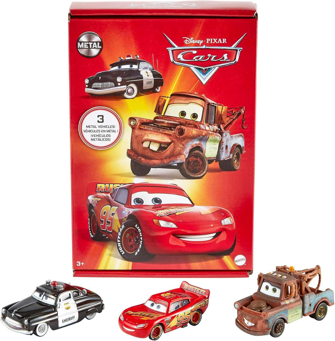 Mattel Disney Pixar Cars - Disney Pixar Fahrzeuge Radiator Springs 3er-Packung, beliebte Die-Cast-Fa