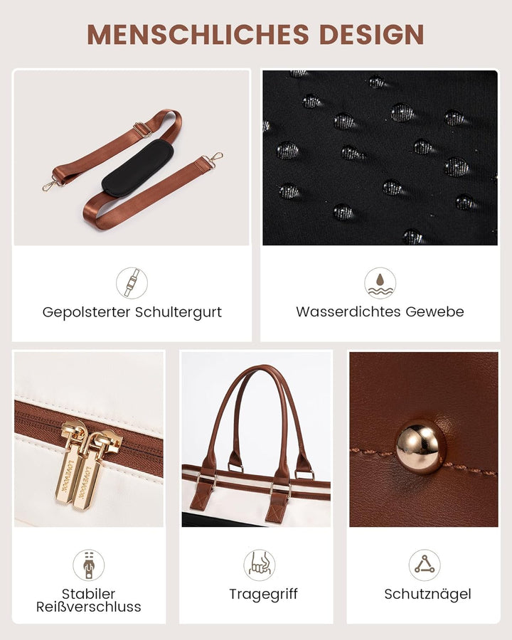 LOVEVOOK Reisetasche Weekender Damen Gross, 50L Handgepäck Tasche für Flugzeug, Kliniktasche Geburt