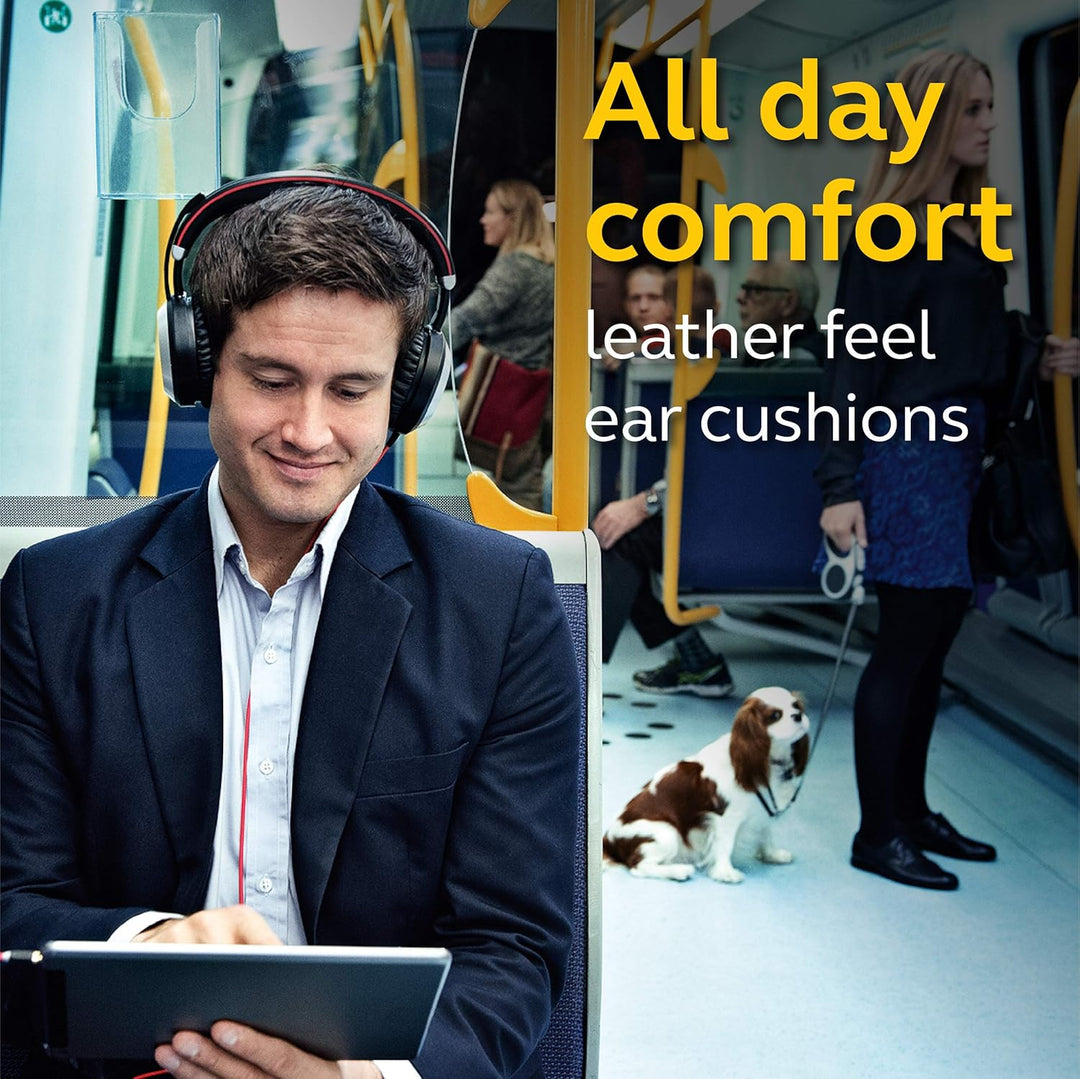 Jabra Evolve 80 UC Stereo Over-Ear Headset – Unified Communications zertifizierte Kopfhörer mit akti