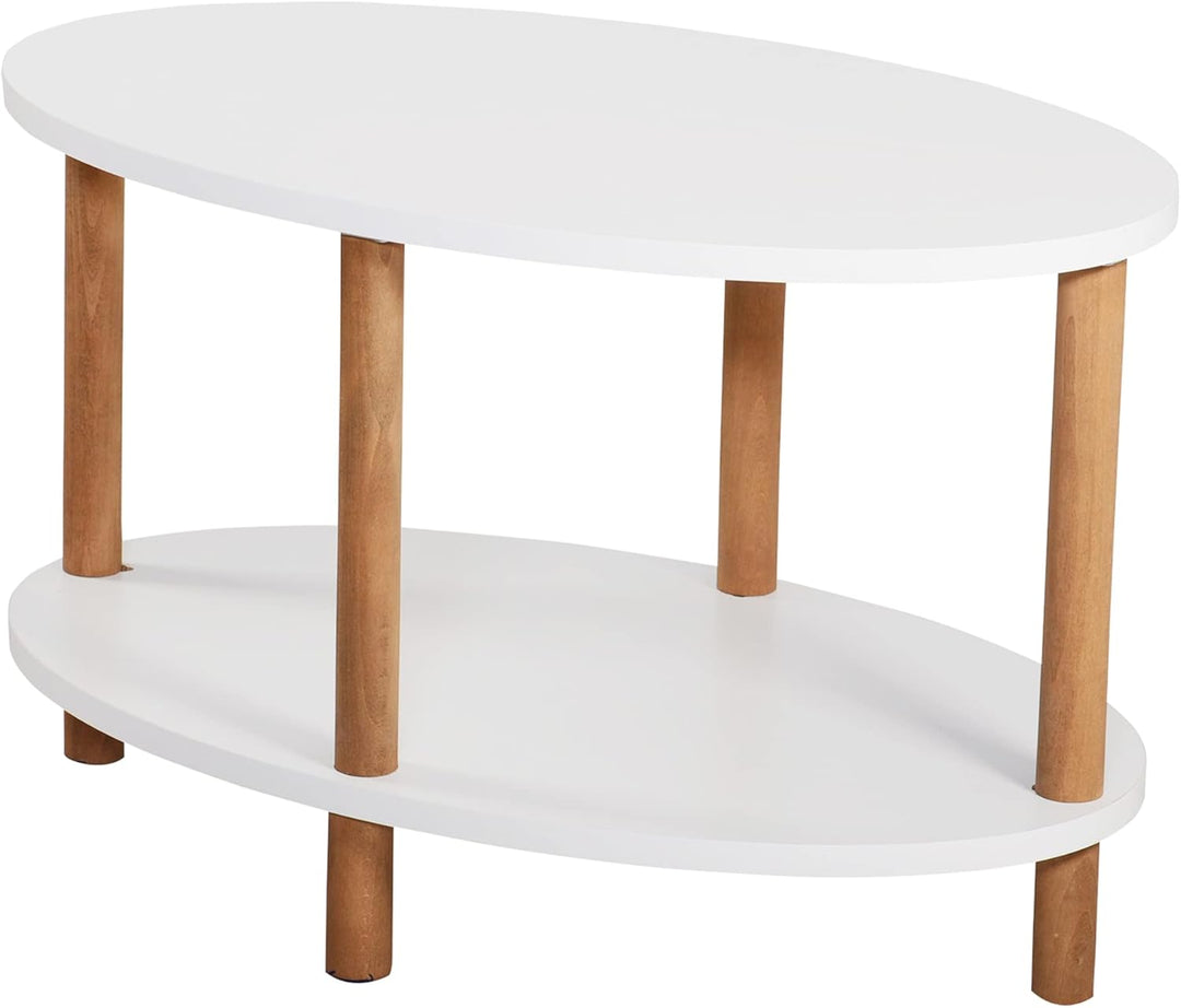 [en.casa] Couchtisch Højreby mit unterer Ablage Wohnzimmertisch Kaffeetisch 43 x 70 x 44 cm Sofatisc