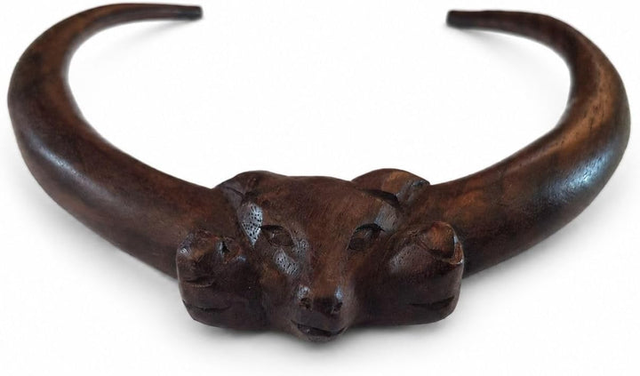 Windalf Wikinger Torques RAM Ø12.5 cm Halsreif Widderkopf Nordische Mythologie Holz