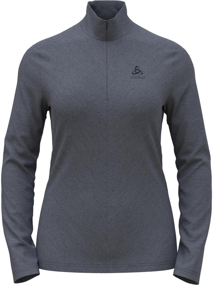 Odlo Damen Roy_542331 Mid Layer mit Reissverschluss L Folkstone Gray - India Ink, L Folkstone Gray -