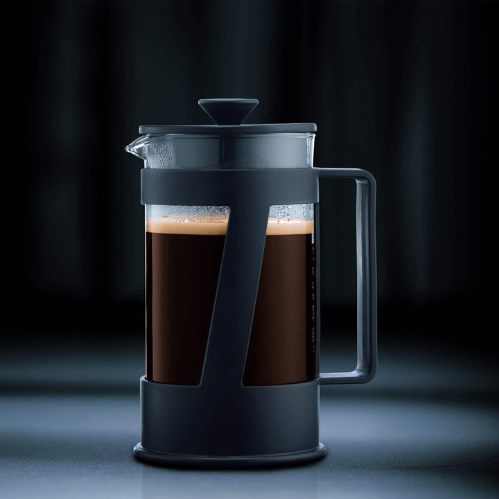 Bodum CREMA Kaffeebereiter (French Press System, Permanent Edelstahl-Filter, Sicherheits-Deckel, 0,5