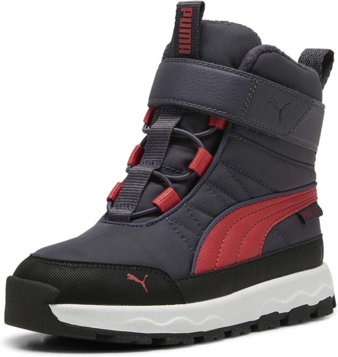 PUMA Unisex Kinder Evolve Boot Puretex Ac+psSneaker 28 EU Galactic Gray Tart Cherry Puma Black, 28 E