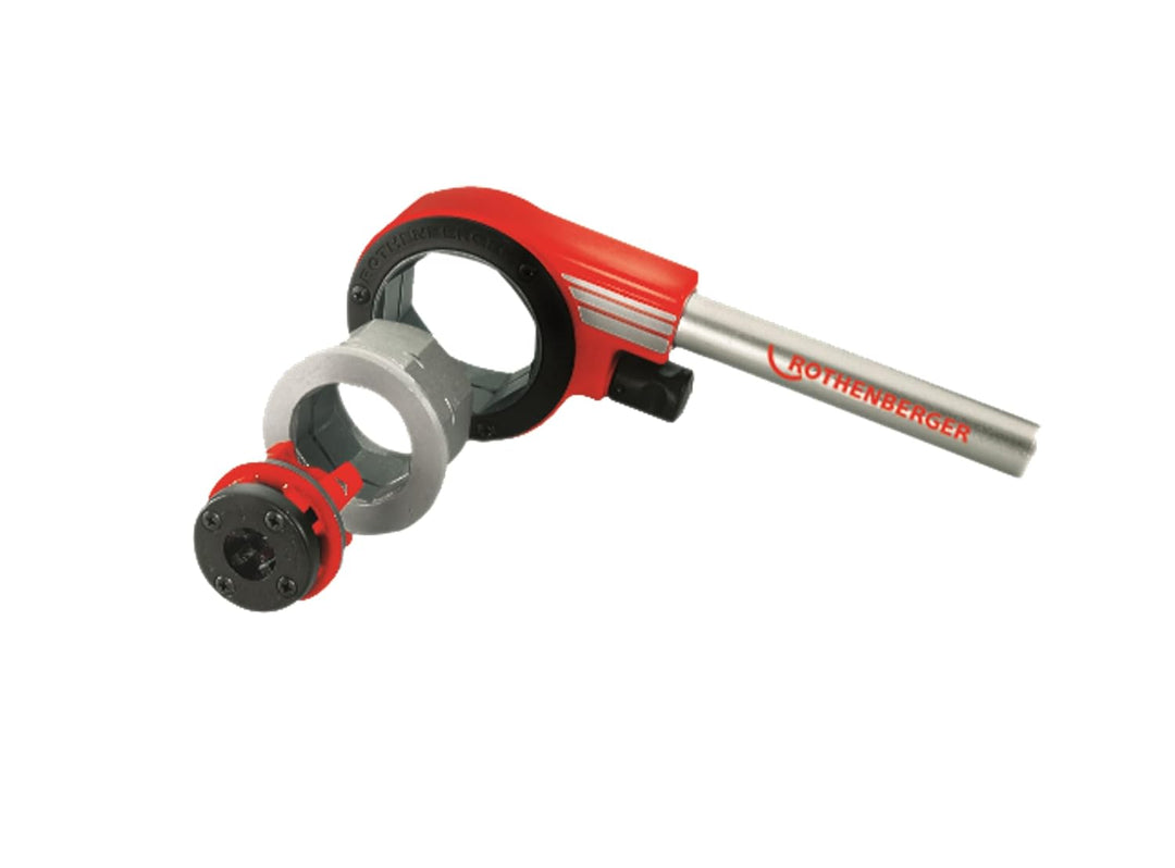 ROTHENBERGER 070781X SUPER CUT Gewindeschneiden-Set im Koffer, Ratschen-Gewindeschneidkluppe, BSPT R