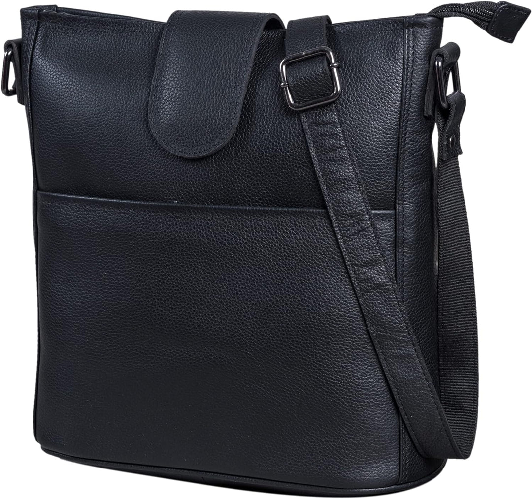 LEABAGS Leder Handtasche Damen I Premium Echtleder Umhängetasche I Damen Schultertasche I Damentasch