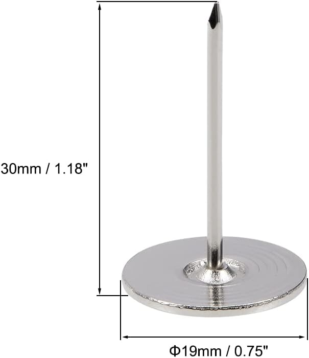 sourcing map 100 Stück Polsternägel, flacher Kopf 19mmx30mm Möbelnägel，Reissnägel für Möbel, Sofa Ko