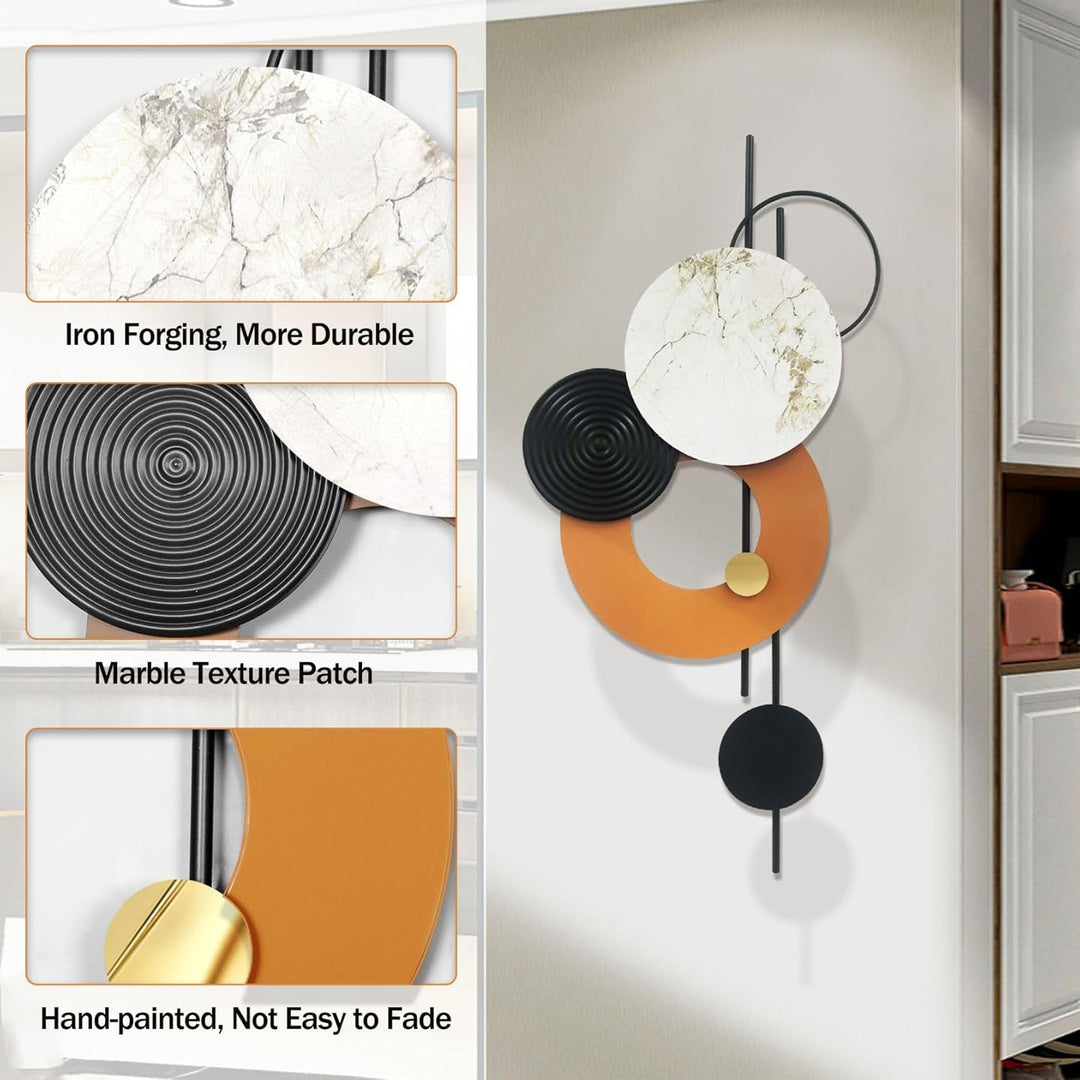 GERHWASH Wanddeko Moderne Wanddeko Wohnzimmer Wand Deko Metall 3D Wandbilder Gross Wanddekoration Ru