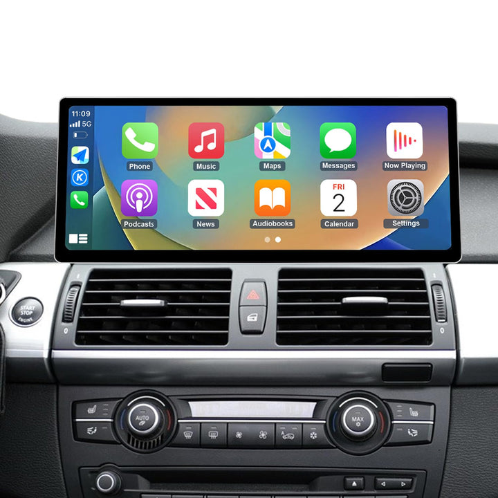 Road Top 12,3 Zoll Autoradio Carplay für BMW X5 X6 E70/E71 CCC (2007-2009) | Linux HD Touchscreen mi