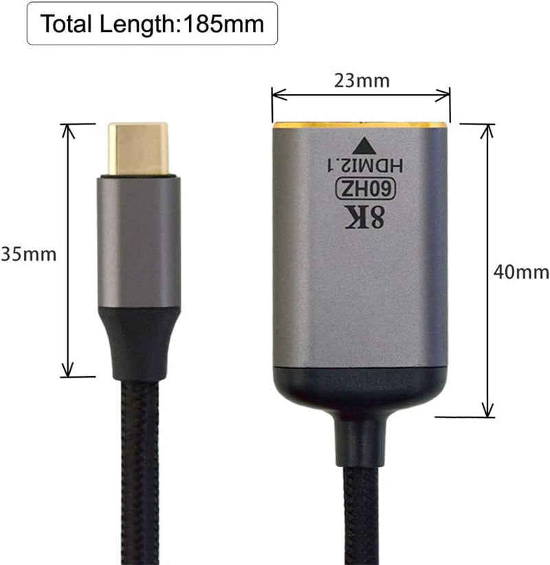 NFHK USB 4 USB-C Typ-C Quelle auf Buchse HDMI 2.0 Kabel Display 8K 60HZ UHD 4K HDMI Stecker Monitor