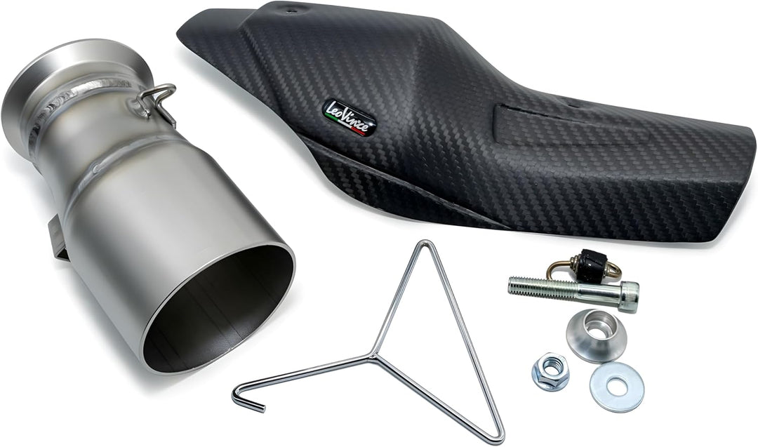 Endschalldämpfer/Auspuffanlage LeoVince SLIP-ON SBK LV-12 Black Edition, Edelstahl schwarz, Carbon K