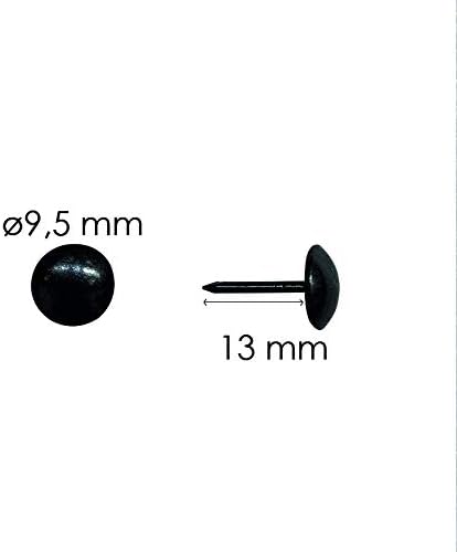 1000 Stück Polsternägel – Anthrazitgrau Ø 9,5 mm – Linse Eisen
