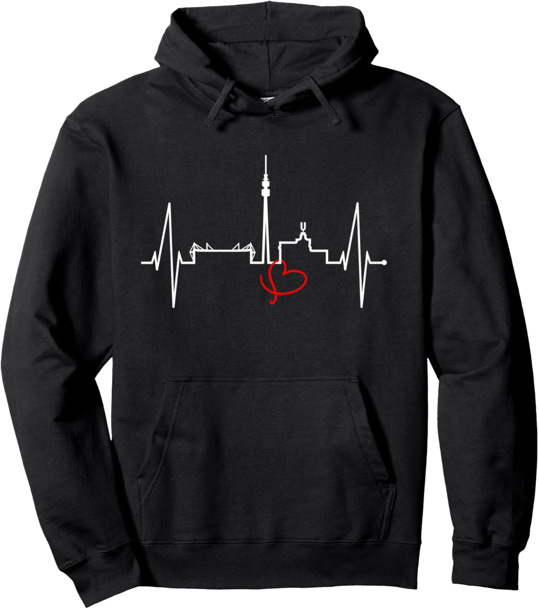 Dortmund Herzschlag Skyline Puls Ruhrpott Stadion Dortmunder Pullover Hoodie