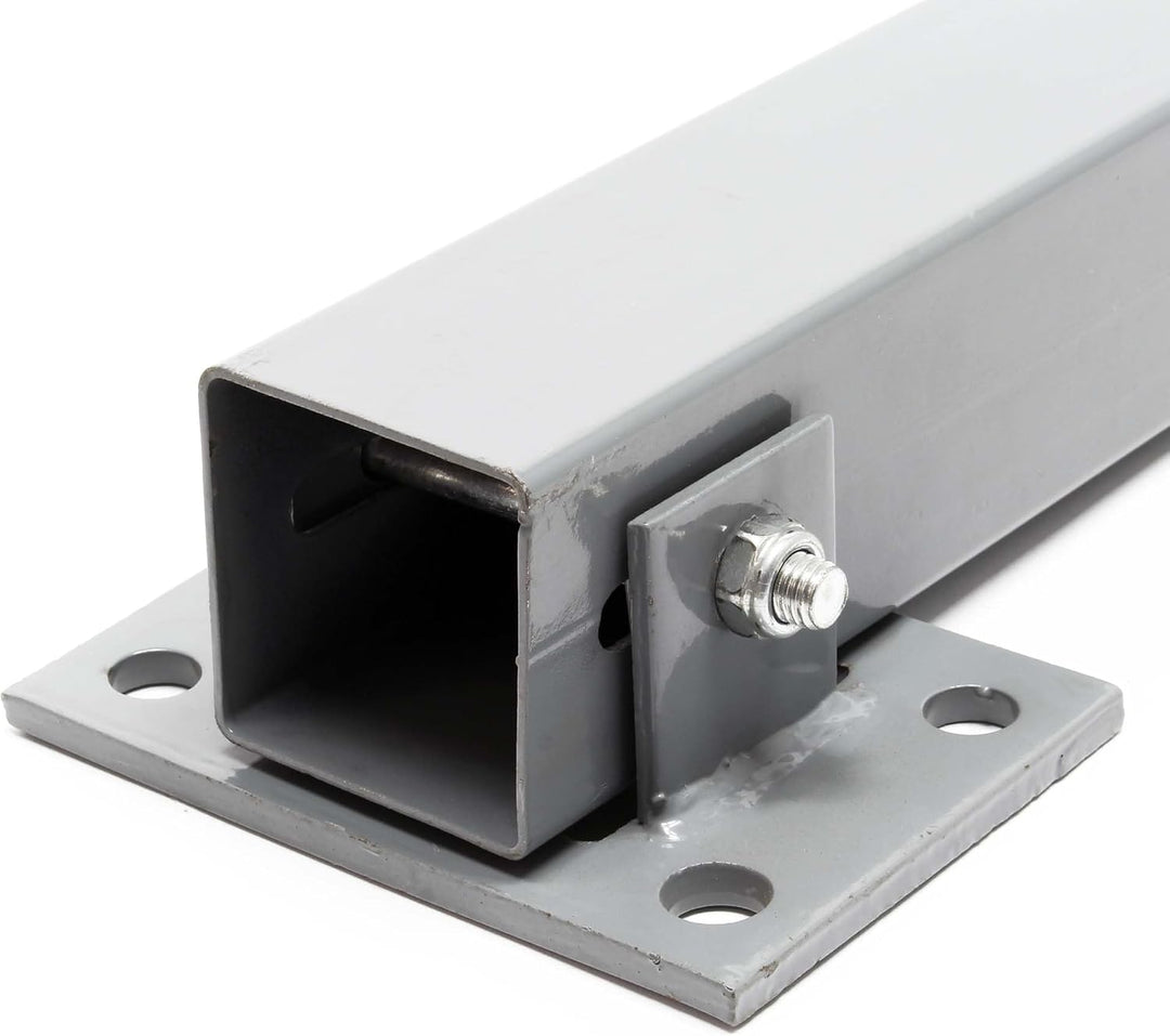Wiltec Parkpfosten 700 x 160 x 110 mm, Parkplatzsperre klappbar eckig, Absperrpfosten aus Stahl, Par