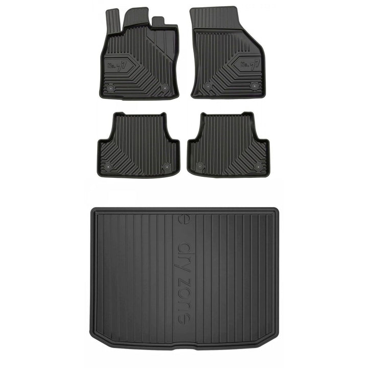 MOTOS Satz Gummifussmatten und Kofferraummatten passend für Audi A3 Sportback 8V 2013-2020 Hatchback
