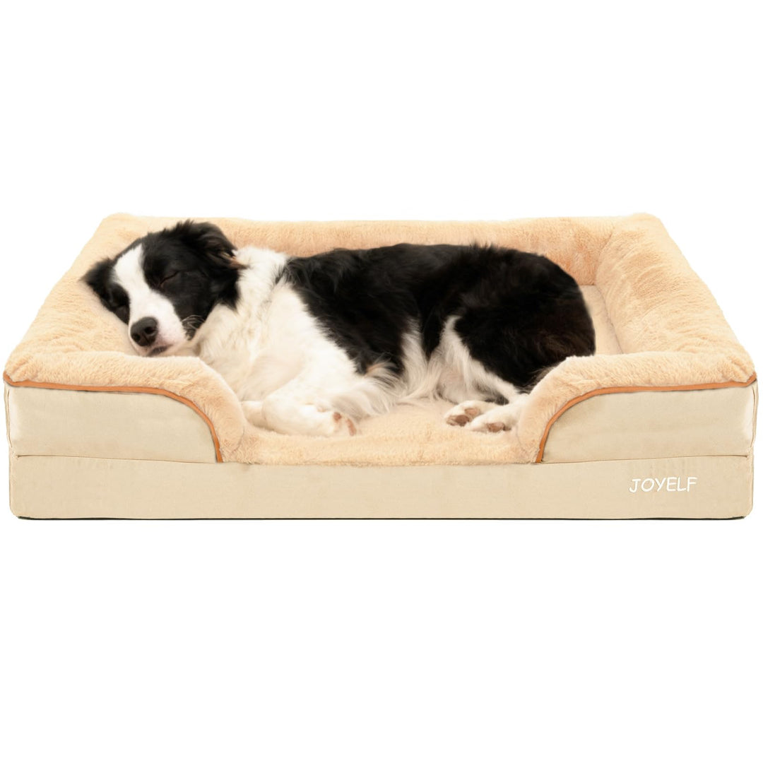 JOYELF Orthopädisches Hundebett für grosse Hunde, wasserdichtes Schaumstoffsofa mit abnehmbarem, was