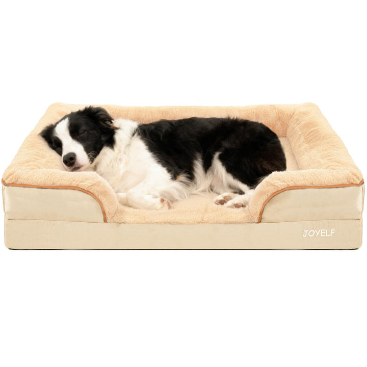 JOYELF Orthopädisches Hundebett für grosse Hunde, wasserdichtes Schaumstoffsofa mit abnehmbarem, was