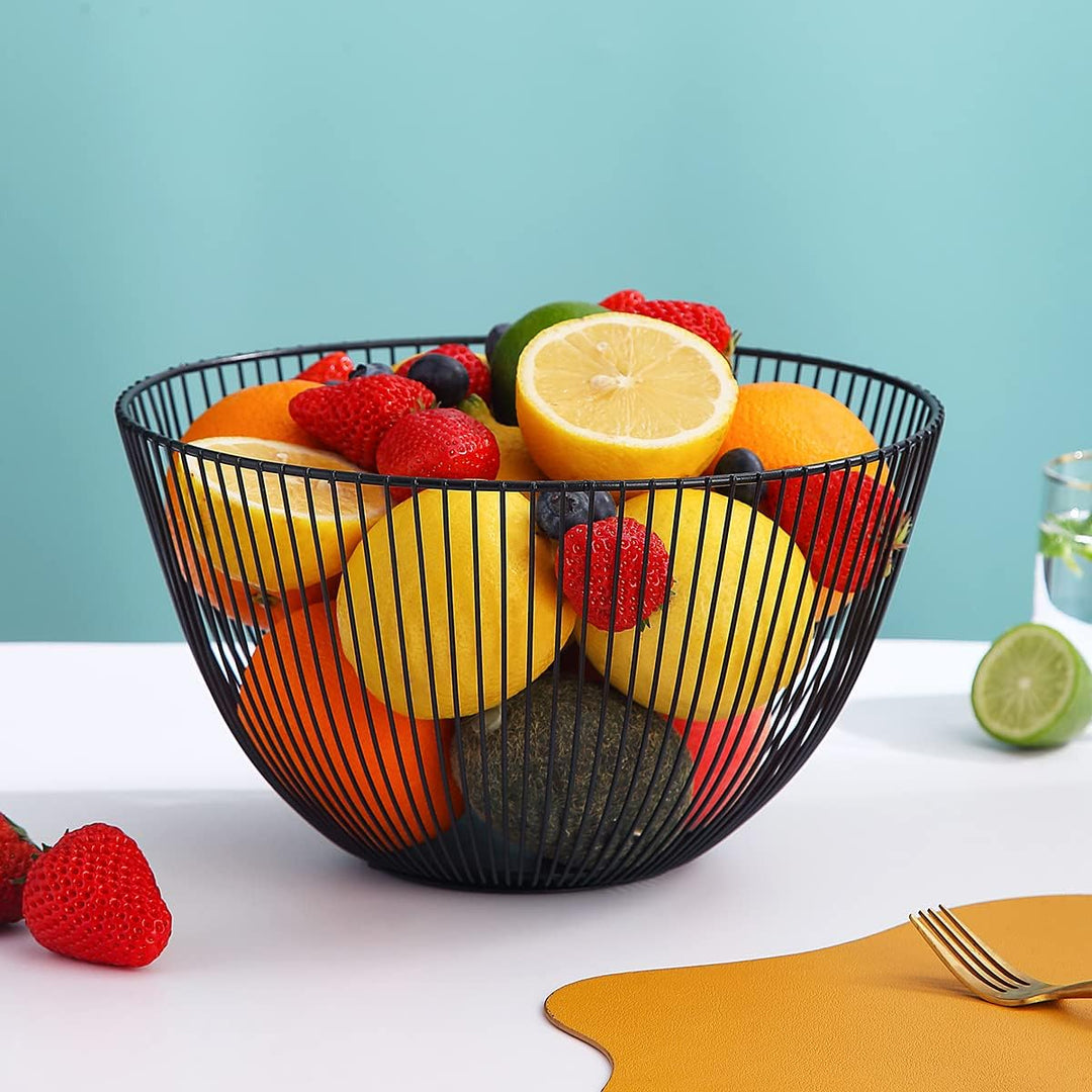 HOMQUEN Obstkorb, Obstschale, Obstkorb Aus Metalldraht Für Die Küche, Obstschale Für Küchentheke, Ko