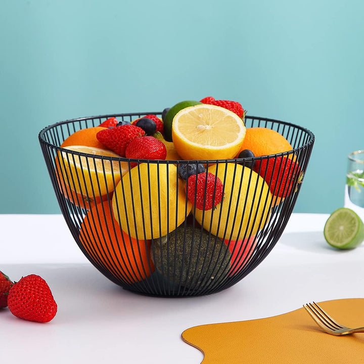 HOMQUEN Obstkorb, Obstschale, Obstkorb Aus Metalldraht Für Die Küche, Obstschale Für Küchentheke, Ko