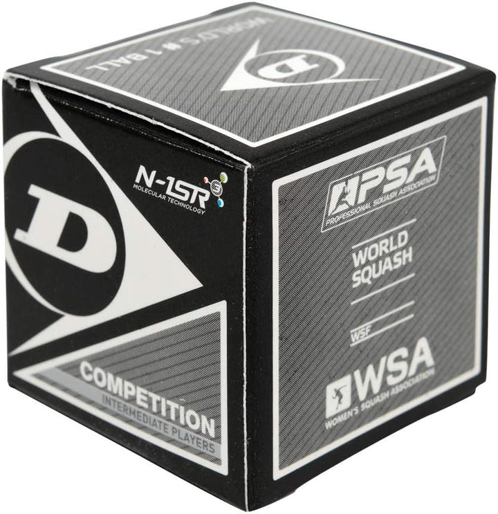 Dunlop Squashbälle Competition gelb, für Anfänger und Fortgeschrittene – Speed langsam 12 Balls, 12