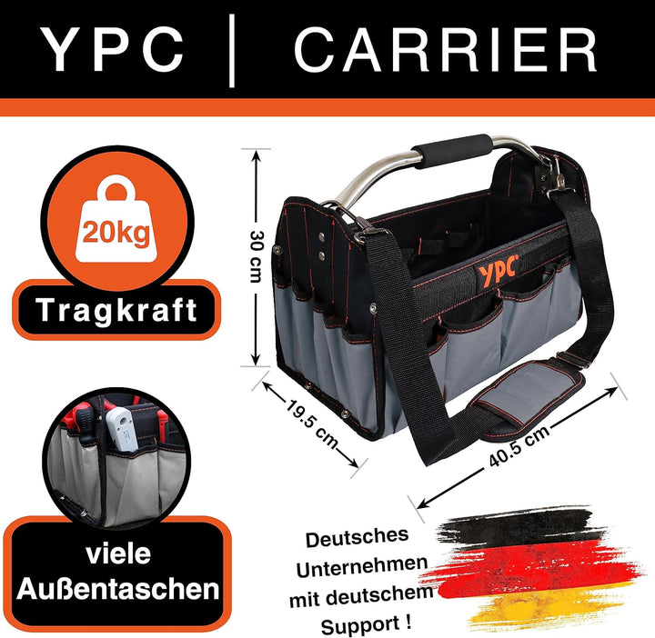 YPC Carrier Werkzeugkorb XL – Tragbare Werkzeugtasche mit stabilem Boden, Wasserfest, Reissfest, Fal
